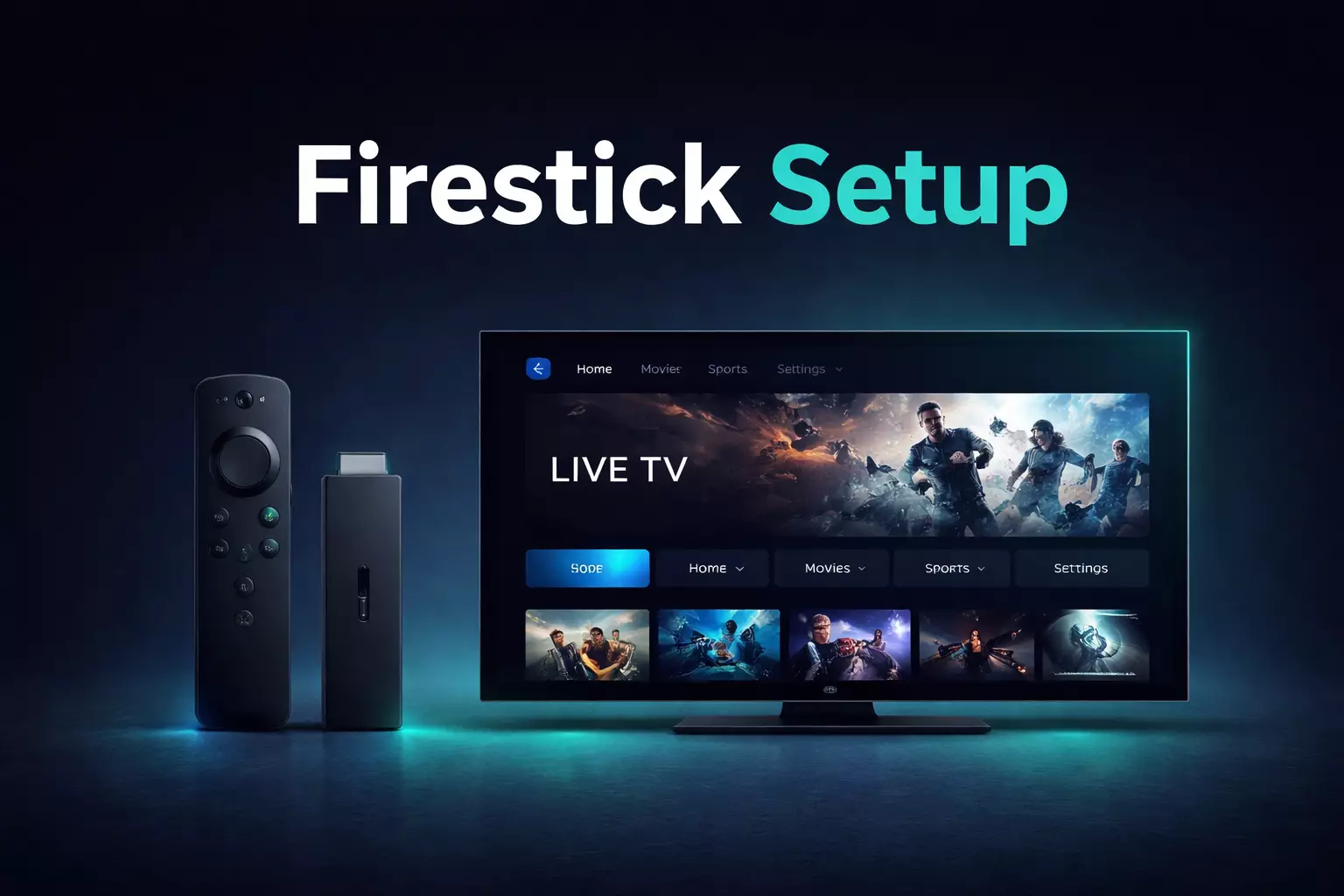 IPTV setup guide on Firestick displayed on a TV screen